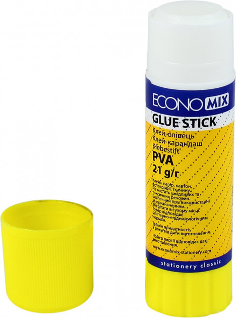 Клей-олівець Economix, основа PVA, 15 г