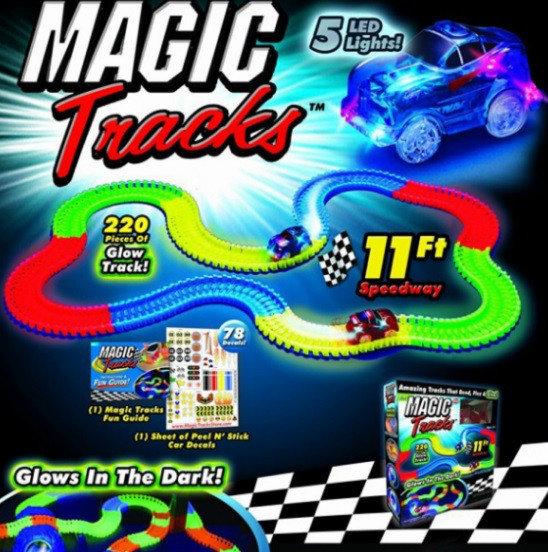 Детская гибкая игрушечная дорога Magic Tracks 220 деталей 