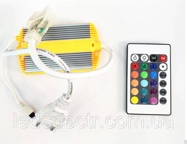 Контролер для світлодіодного неону Biom 220 В RGB IP68 1200 W з ІЧ пультом