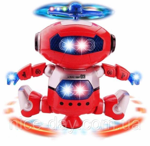 Інтерактивний Робот Танцюрист 360 " світло і звук червоний колір / Робот танцор
