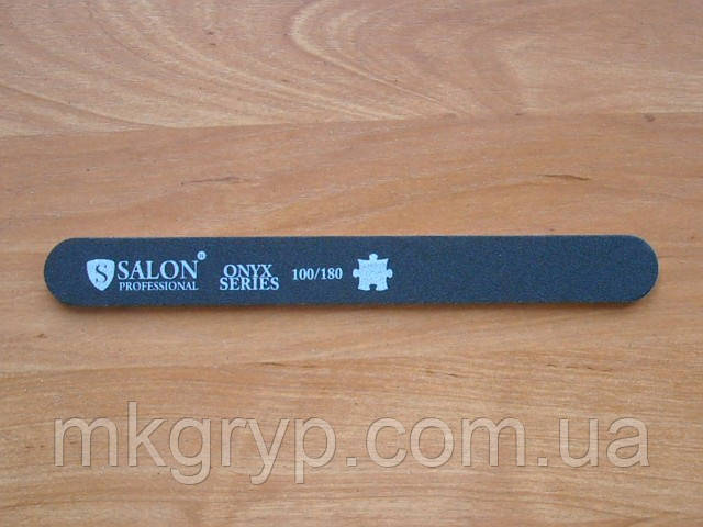 Пилка "Salon professional"- чорна, пряма, 100/180 грід, двосторонній