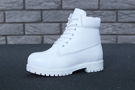 Зимові черевики Timberland White, жіночі черевики з вовняним хутром. ТОП Репліка ААА класу., фото 2