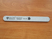 Пилка "Salon professional"- сіра ,пряма,180/240 грід для натуральних нігтів