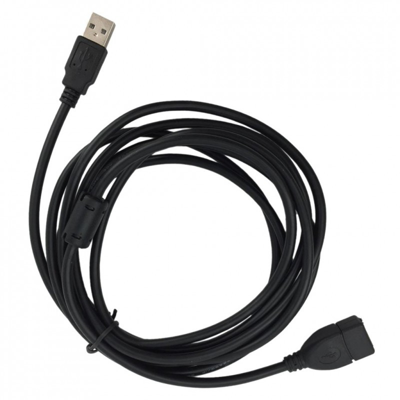 Кабель удлинитель USB A - USB F 3 метра Black (1371) - фото 2 - id-p360267216