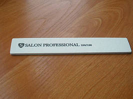 Пилка "Salon professional"- біла, широка пряма, 100/100 грід