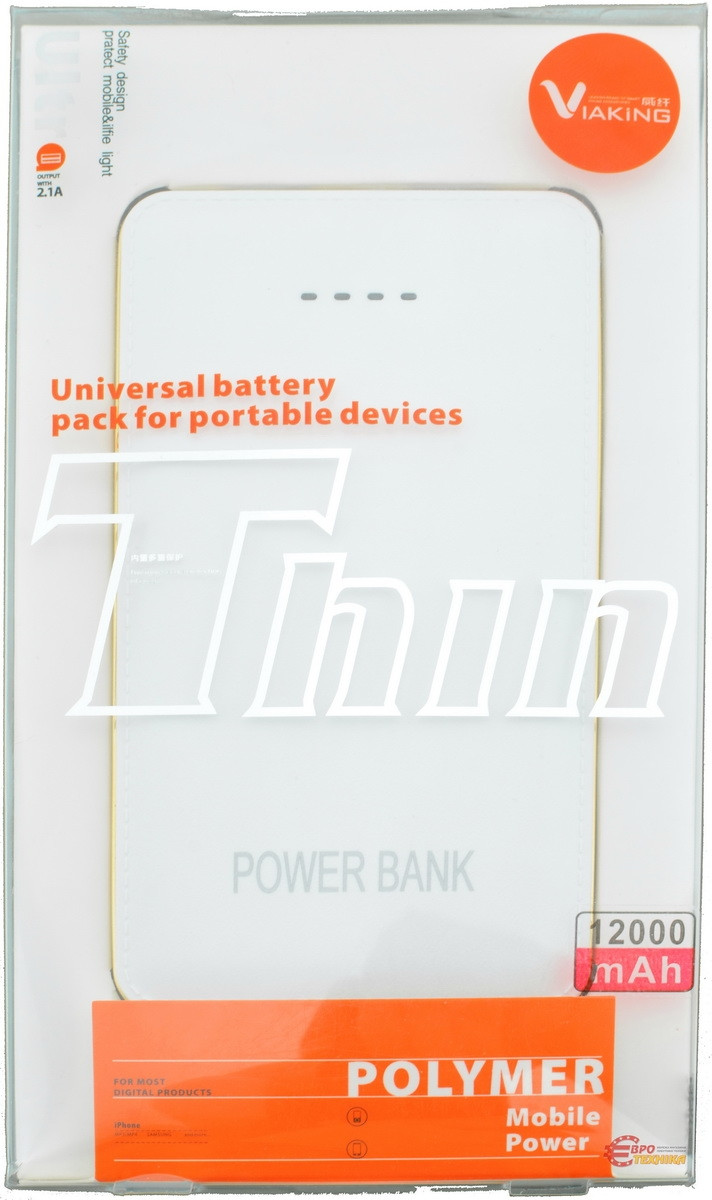 Внешнее зарядное устройство Power Bank 12000A mAh FS 008 - фото 7 - id-p458582365