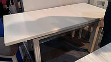 Стіл обідній Класик Люкс 120 Fusion Furniture , колір білий, ваніль RAL1013, бежевий RAL1015, фото 5