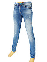 Завужені чоловічі джинси X-Foot 262-2354 C:Tint Blue