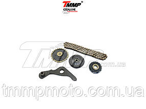 Зірочки натяжителя ланцюга распредвала + ланцюг распредвала Delta 110 TMMP, фото 4