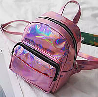 Модный маленький рюкзак для девушек Голограммный Gallograma Exclusiv - в стиле Glamour