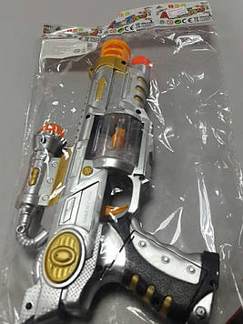 Дитячий пістолет пластиковий сірий в пакеті