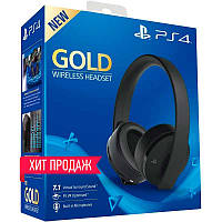 Наушники PS4 Sony Gold Wireless Headset V2 (Чёрные) New Version