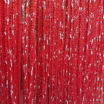 Штори нитки кисея веселка, дощ, локшина з люрексом, фото 2