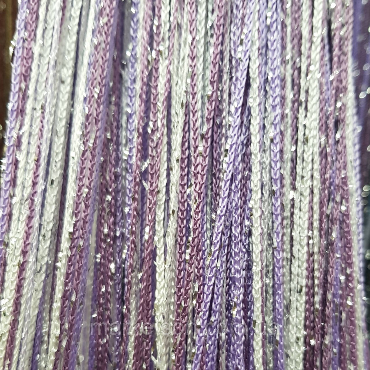 Штори нитки кисея веселка, дощ, локшина з люрексом