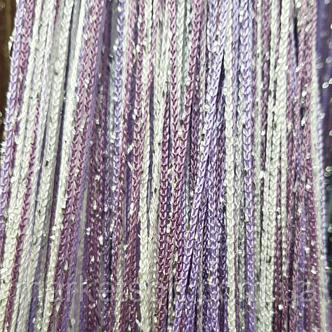 Штори нитки кисея веселка, дощ, локшина з люрексом, фото 1