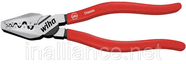 Інструмент для обтиску кабельних штирових наконечників муфт окінцювання жил 0.25 - 16 мм2 Classic Wiha 30066
