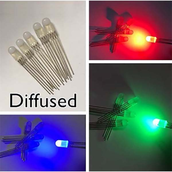 RGB світлодіод матовий, 5 мм загальний анод, фото 1