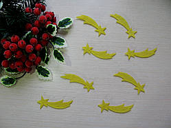 Набір - падаюча зірка приносить щастя. Висота 1.5 см довжина 6 см, продається набором- 10 ш