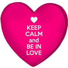 Подушка серце 3D Keep calm and be in love 40х40х7,5 см (3DPS_15L052)