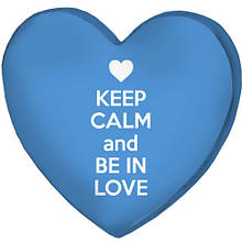 Подушка серце 3D Keep calm and be in love 40х40х7,5 см (3DPS_15L053)