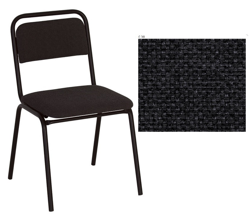 Стілець офісний Visitor black С-38 (сірий), фото 1