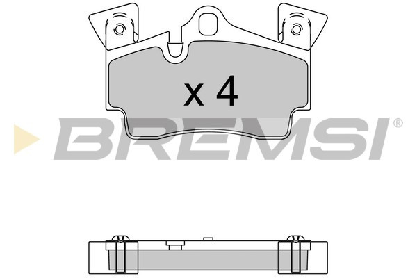 Тормозные колодки зад. Audi Q7 (4L) 06-15/VW Touareg 06-10 (Brembo) (112,2x73,2x16,5) - фото 1 - id-p835008031