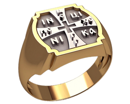 Кільце Перстень Друкка Хрест