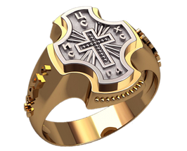 Кільце Перстень Друкка Хрест