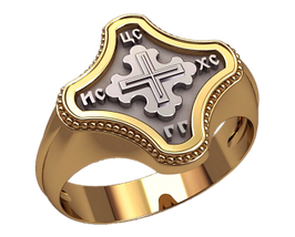 Кільце Перстень Друкка Хрест