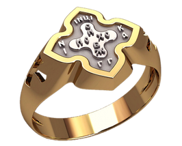 Кільце Перстень Друкка Хрест