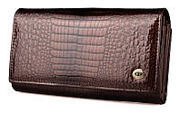 Жіночий шкіряний гаманець ST S9001A з візитницею коричневий натуральна шкіра