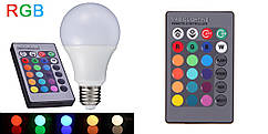 Світлодіодна лампа LED RGB 5Вт 16 кольорів