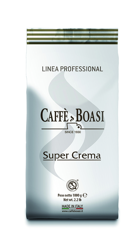 Кава в зернах Boasi Super Crema 1кг Італія Боазі Суперкрема біла 100% Робуста