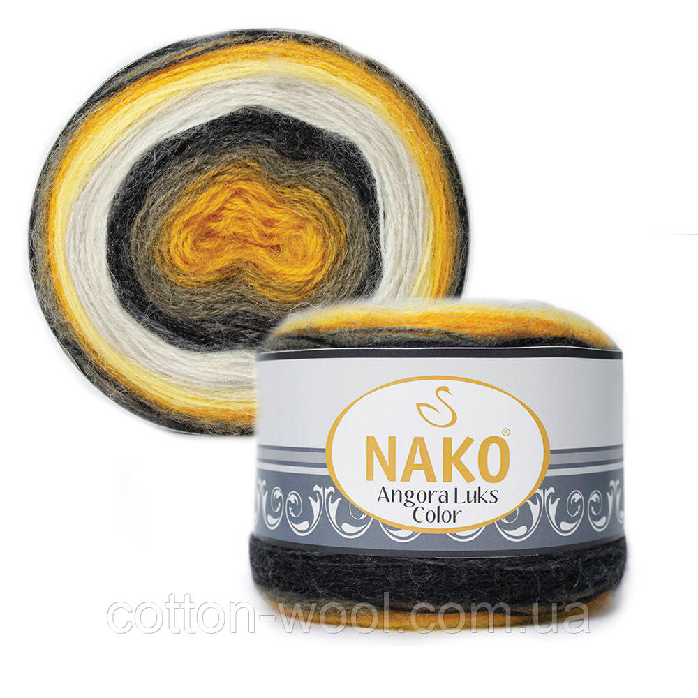 Nako Angora Luks Color (Ангора Люкс Колор) (80% — акрил, 5% — мохер, 15% — вовна) 81908