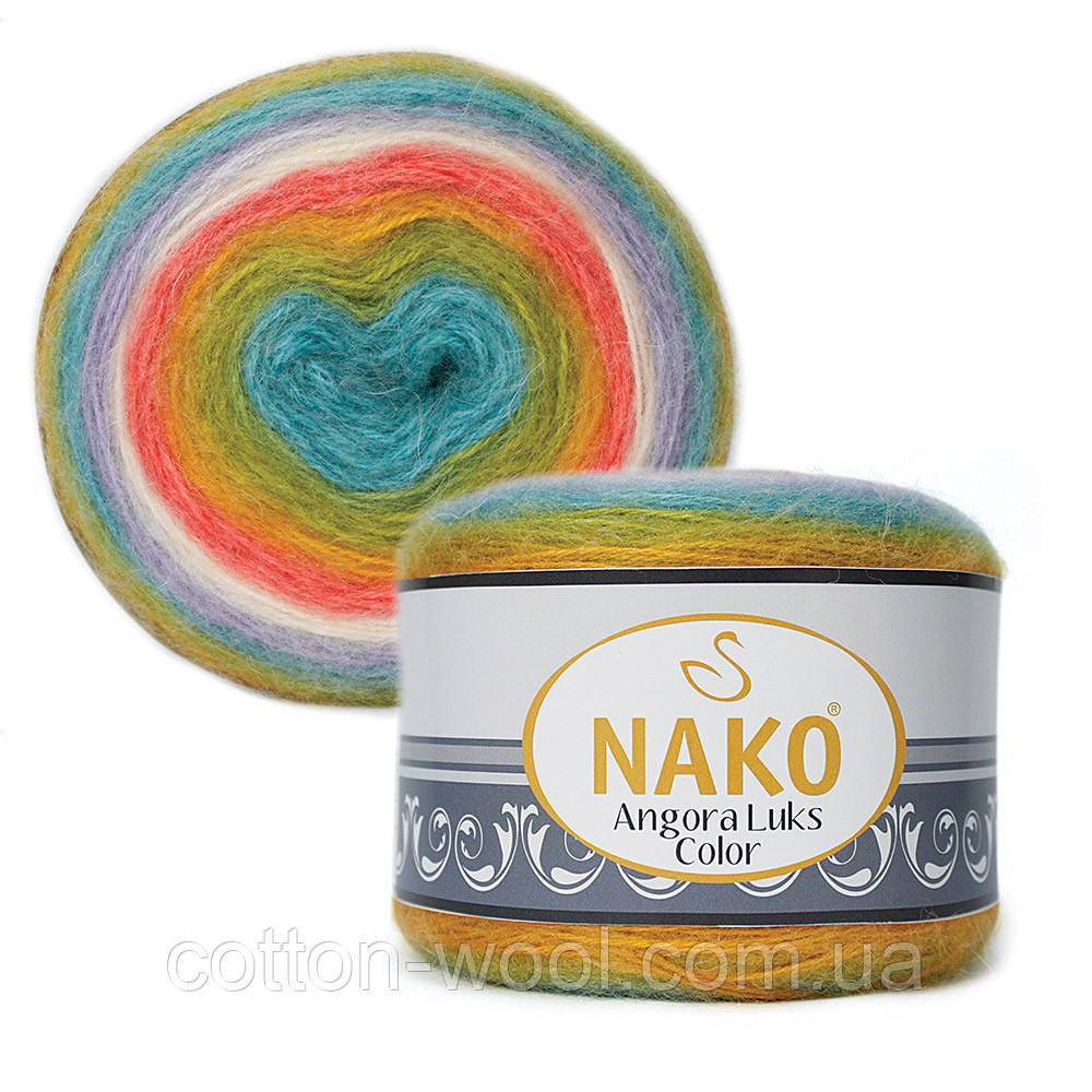 Nako Angora Luks Color (Ангора Люкс Колор) (80% — акрил, 5% — мохер, 15% — вовна) 81910
