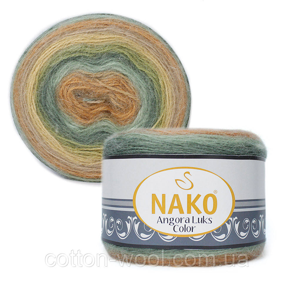 Nako Angora Luks Color (Ангора Люкс Колор) (80% — акрил, 5% — мохер, 15% — вовна) 81912