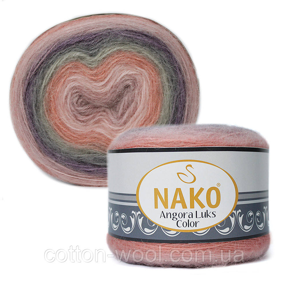 Nako Angora Luks Color (Ангора Люкс Колор) (80% — акрил, 5% — мохер, 15% — вовна) 81915