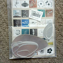 Дзеркальні пластикові наклейки камені, 12шт набір срібло, фото 2