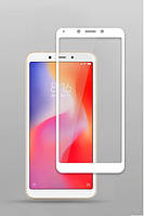 Захисне скло для Xiaomi Redmi 6A Full Glue Біле