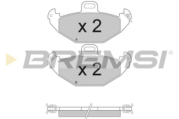 Колодки тормозные задние Renault Laguna I 93-01 (brembo) (126x63x14,5) - фото 2 - id-p835007174