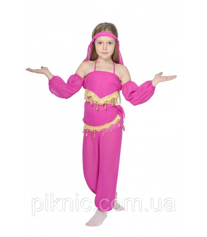 Костюм Восточная красавица для девочек 8-9 лет Детский карнавальный костюм Танцовщица Малина - фото 4 - id-p826419386