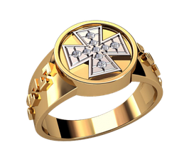 Кільце Перстень Друкка Хрест