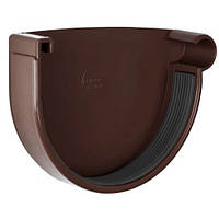 Заглушка ринви RainWay лев. 130 мм коричнева