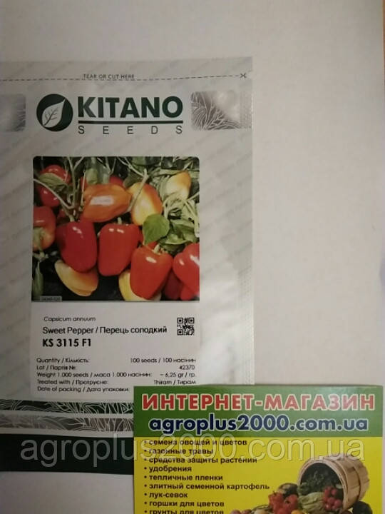 Насіння Перець солодкий KS 3115 F1, 100 насіння Kitano Seeds