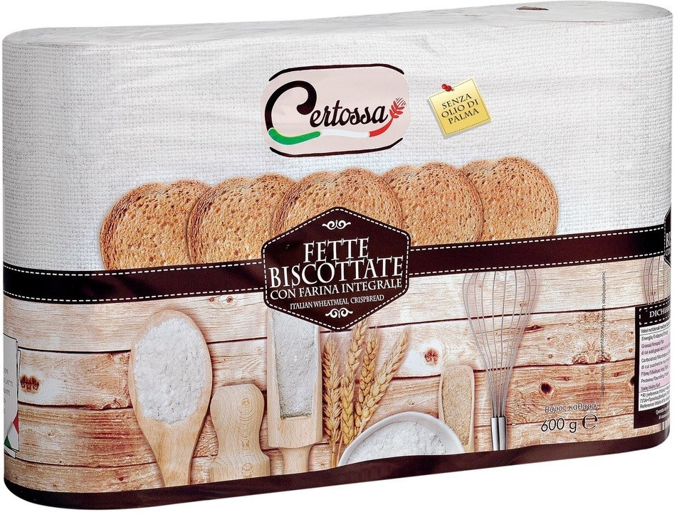 Хлебцы - сухарики круглые для завтрака Fette Biscottate integrale Certossa Италия, 600 г. - фото 1 - id-p35099078