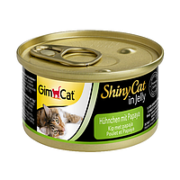 Влажный корм для кошек Gimcat Shiny Cat 70 г с курицей и папайей