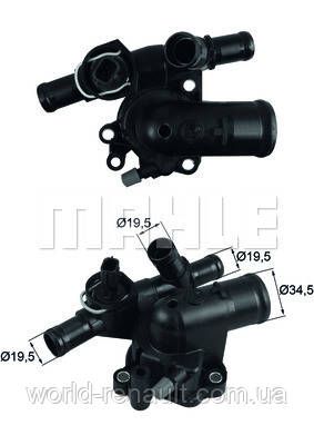 Термостат (з корпусом) на Рено Трафік II 2.0dci M9R/Mahle TI24883, фото 1