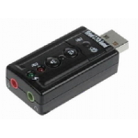 Контроллер USB-sound card (7.1) 3D sound (Windows 7 ready), OEM