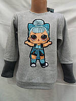 Світшот LОЛ для дівчинки 146 Теплий дитячий светр, батнік, тринитка.