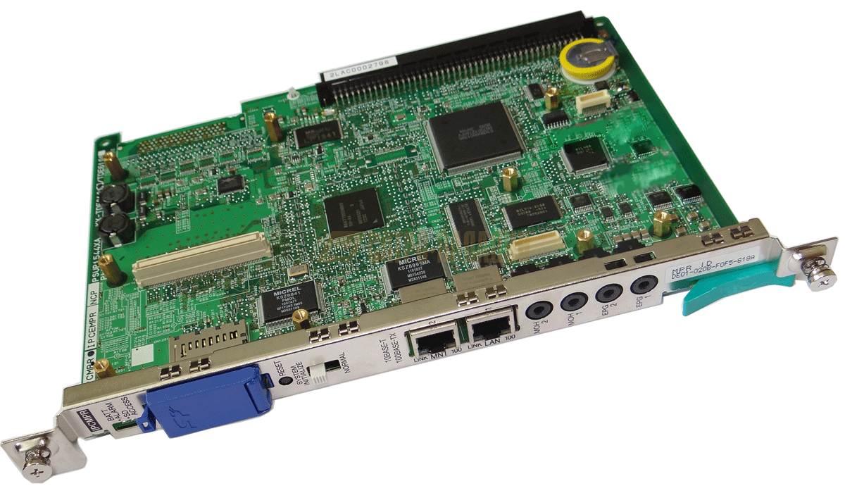 Panasonic KX-TDE0101RU, плата центрального процесора IPCMPR має 2 порти Ethernet 100Base-T